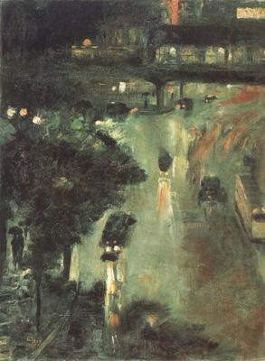 Lesser Ury Nollendorf Square at Night (nn02) oil painting picture